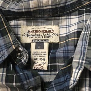 Boys medium button up plaid
